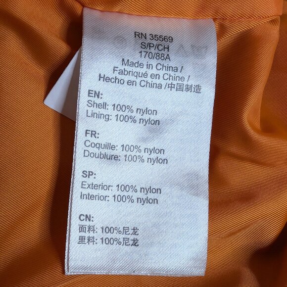 ALPHA INDUSTRIES SEAFARER anorak Sz S SAGE & ORANGE REMOVE B4 FLIGHT HIGH END !! - Picture 15 of 16